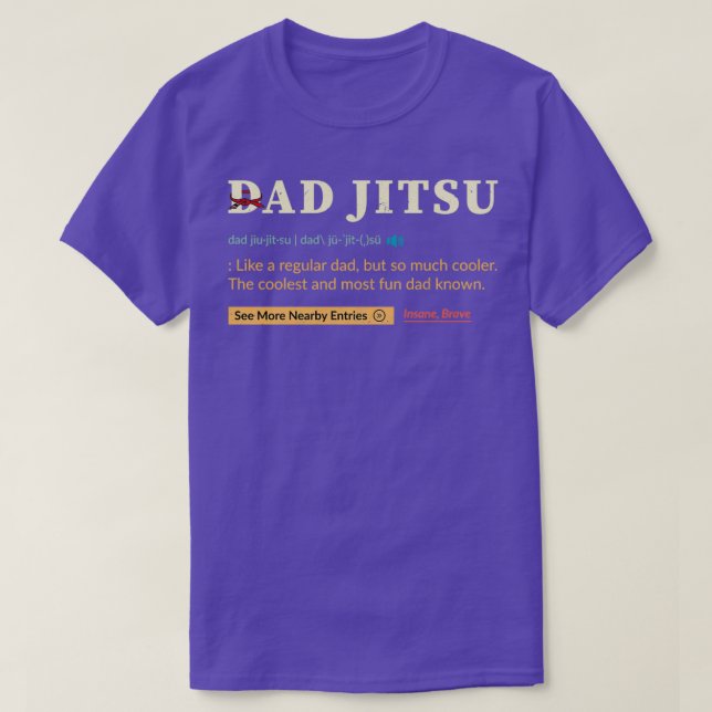 Camiseta presente de PAI jiu jitsu bjj engraçada jiu jitsu (Frente do Design)