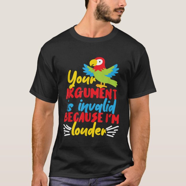 Camiseta Presente de papagaio para raparigas e rapazes T-Sh (Frente)