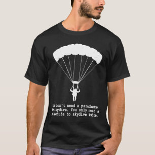 Camiseta Presente De Paraquedas Engraçado Por Skydiving Par