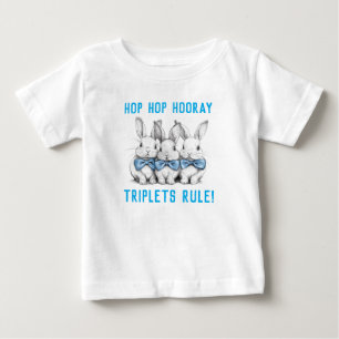Camiseta Presente de páscoa, Chá de fraldas, Bunnies, Boys 