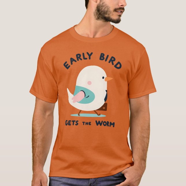 Camiseta Presente de Pássaro Antecipado (Frente)