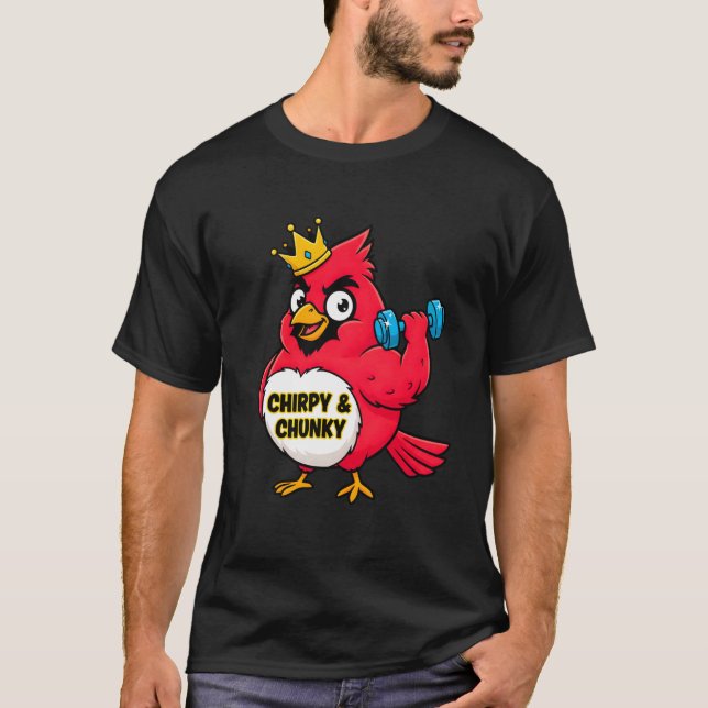 Camiseta Presente de Pássaro Cardinal Vermelho para Mulhere (Frente)