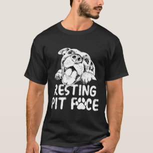 Camiseta Presente de Pata para Amantes de Pitbull Cara de D