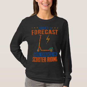 Camiseta Presente de Patinete Elétrico Andando na Previsão