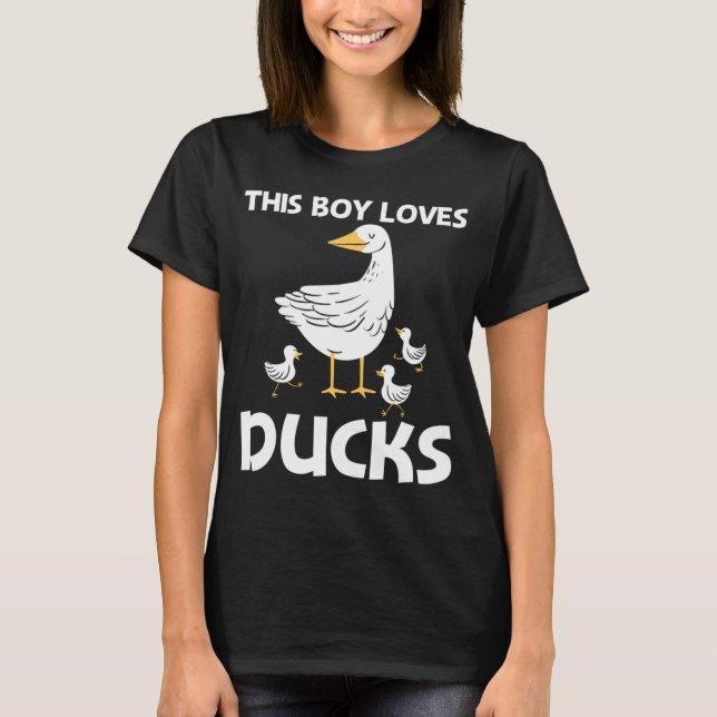 Camiseta Presente De Pato Bonito Para Rapazes Crianças De P (Frente)