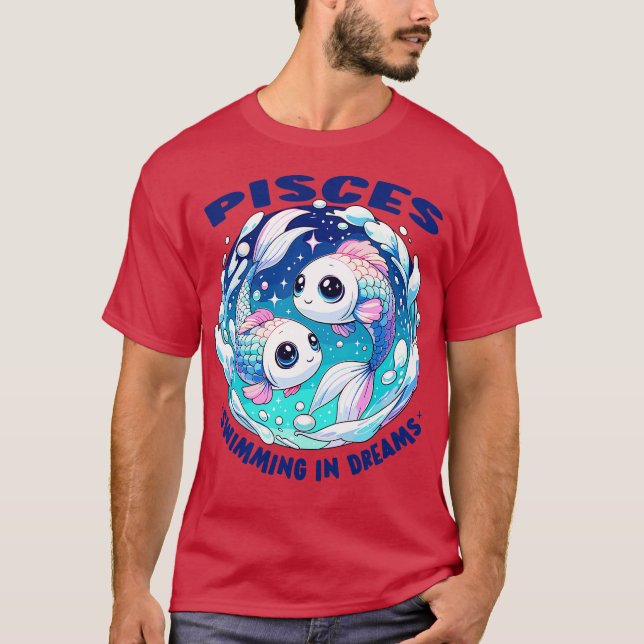 Camiseta Presente de peixe Koi Celestial de Peixes (Frente)