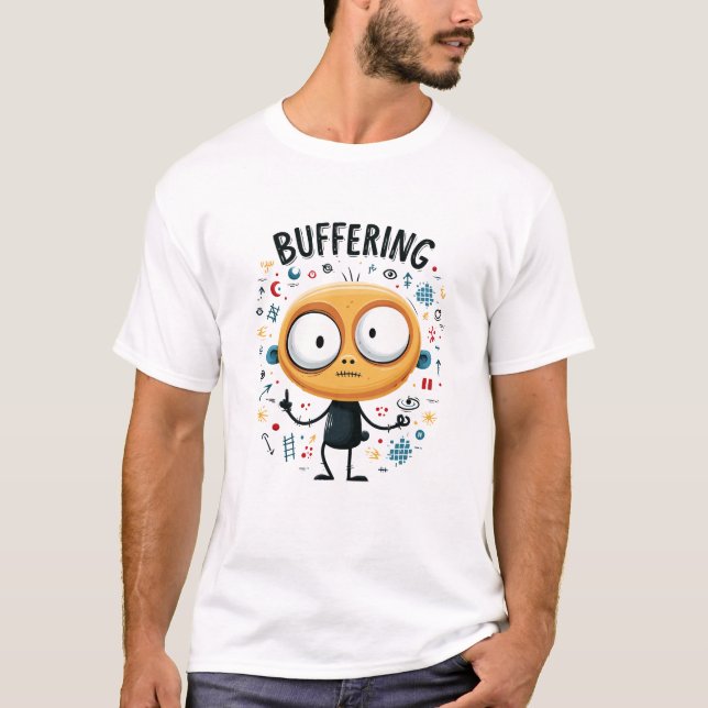 Camiseta Presente de Personagem Alien Amarelo Engraçado em  (Frente)