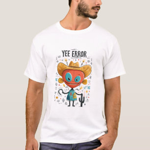 Camiseta Presente de Personagem Alien Cowboy Engraçado Erro