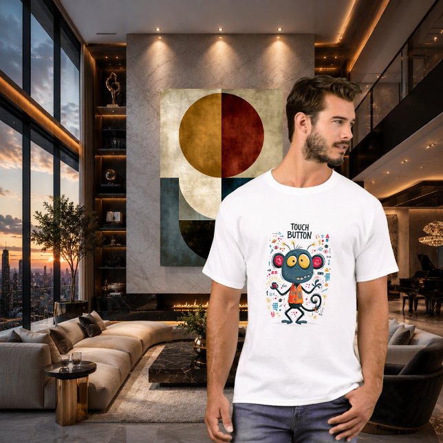 Camiseta Presente de Personagem Alien de Tecnologia Engraça (Criador carregado)