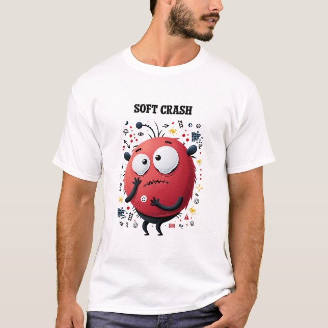 Camiseta Presente de Personagem Alien Divertido com Falha L (Frente)