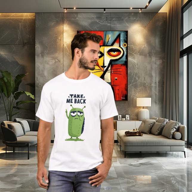 Camiseta Presente de Personagem Alien Engraçado e Mal-Humor (Criador carregado)
