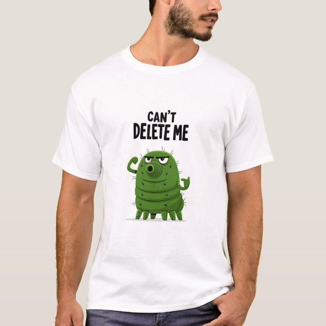 Camiseta Presente de Personagem Bug Digital Engraçado Não P (Frente)