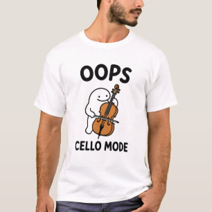 Camiseta Presente de Personagem de Celista Engraçado e Fofo