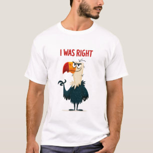 Camiseta Presente de Personagem de Urubu Engraçado e Sarcás