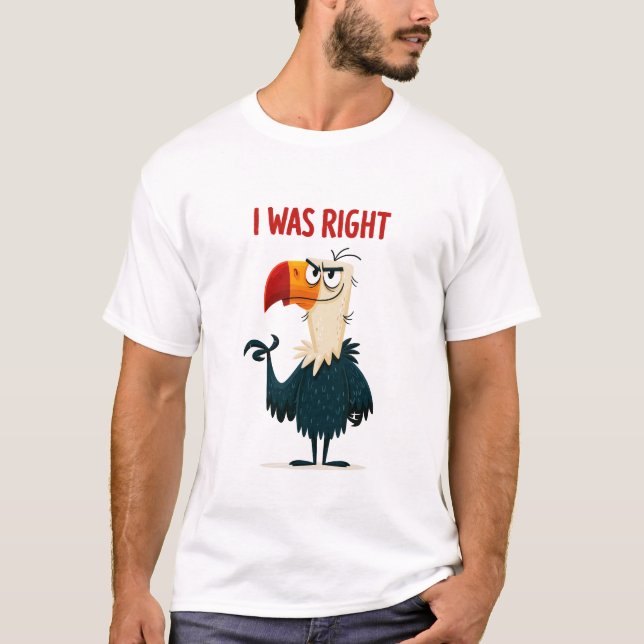 Camiseta Presente de Personagem de Urubu Engraçado e Sarcás (Frente)