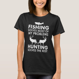 Camiseta Presente de Pesca e Caça Natal Humor Caçador Co