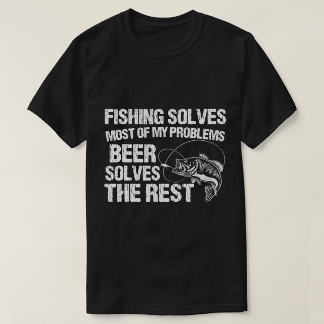 Camiseta Presente De Pesca E De Dia de os pais Engraçado Pa (Frente do Design)