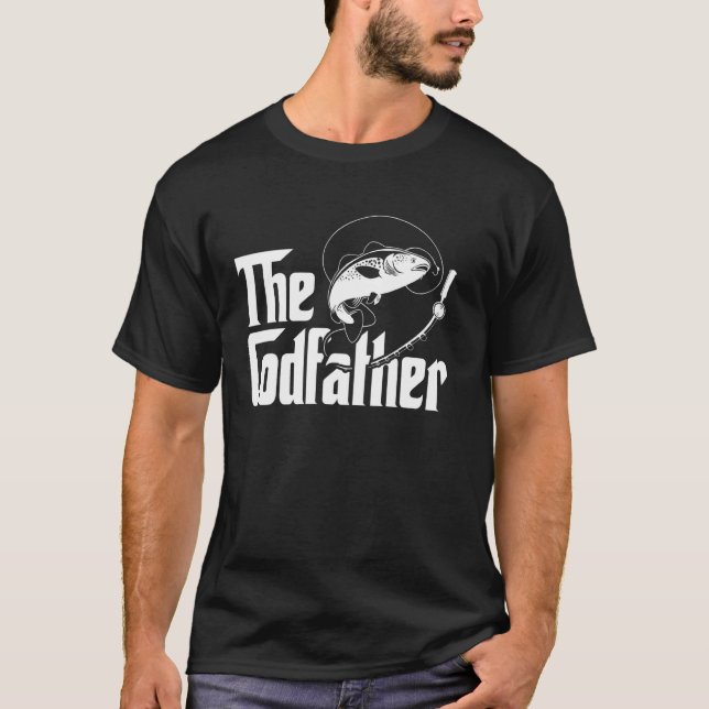 Camiseta Presente de Pesca para Homens - O Padrinho do Baca (Frente)