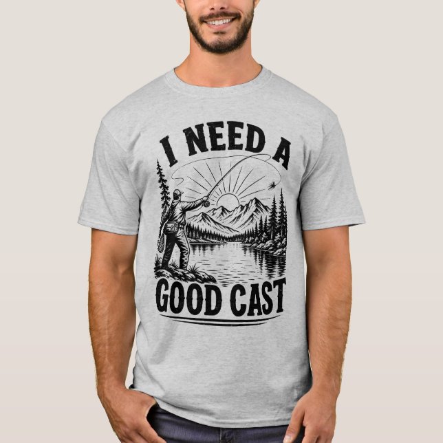 Camiseta Presente de Pescador de Truta com Fly Fishing Vint (Frente)