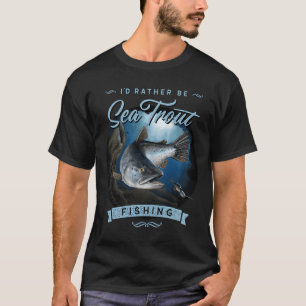 Camiseta Presente de Pescador de Truta Marinha com Estilo V