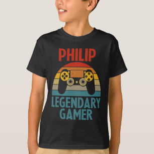 Camiseta Presente de Philip Nome Personalizado Piada Geeks