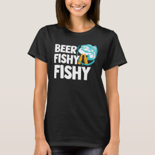 Camiseta Presente de Piada de Bebendo de Pesca Engraçado co