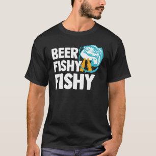 Camiseta Presente de Piada de Bebida de Pesca Divertida Pei