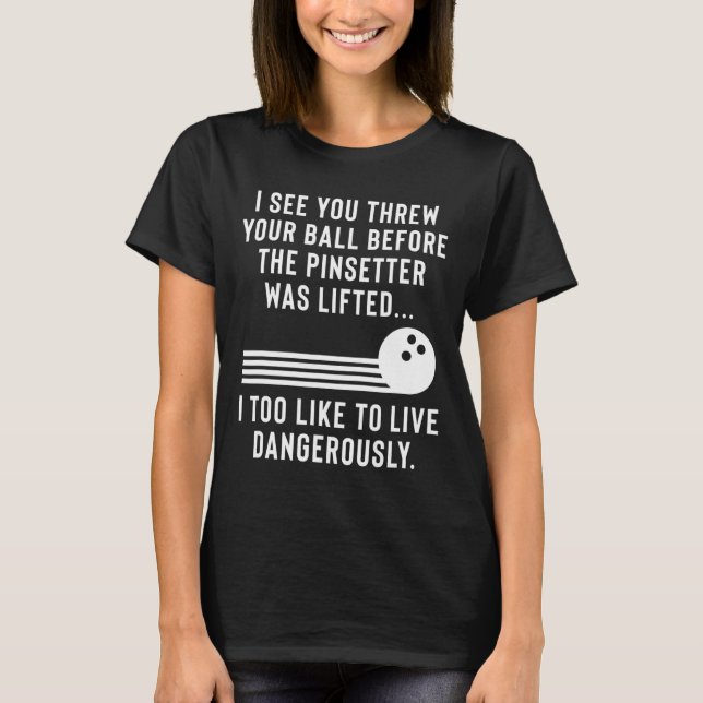 Camiseta Presente De Piada Engraçado Para Boliches Para Hom (Frente)