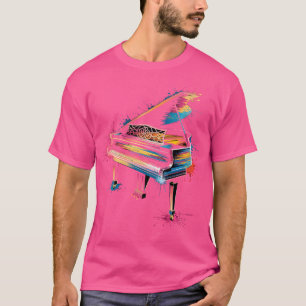 Camiseta Presente de Pianista Feminino Piano Instrumento Mú