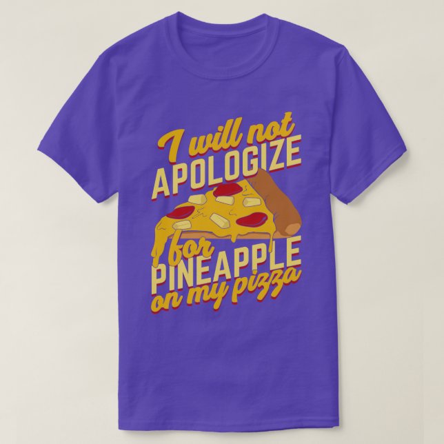 Camiseta Presente de Pizza Encantada Pineapple Pizza (Frente do Design)
