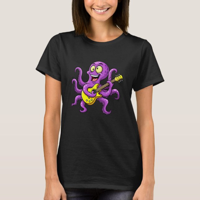 Camiseta Presente de polvo engraçado tocando violão para gu (Frente)