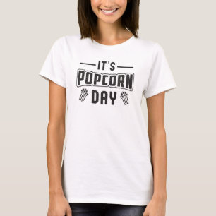 Camiseta Presente de Pop de Filme de Snack Day do Cinema Po