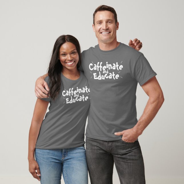 Camiseta Presente de professor com ditado engraçado: Cafeín (Unissex)