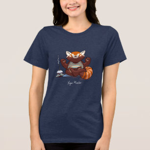 Camiseta Presente de professor de Yoga de Panda Vermelho Ar