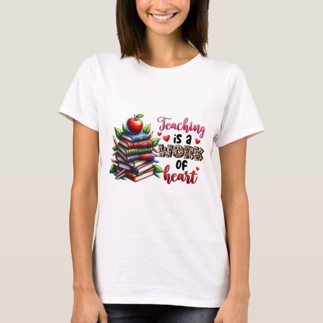 Camiseta Presente de Professor | Ensinar é um Trabalho de C (Frente)
