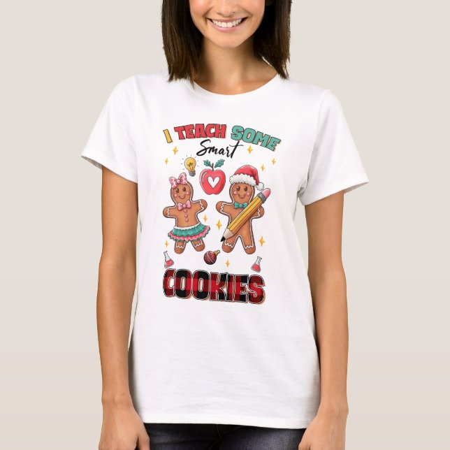 Camiseta Presente de Professor | Eu Ensino Alguns Biscoitos (Frente)