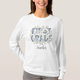 Camiseta Presente de Professor Floral Cottagecore
