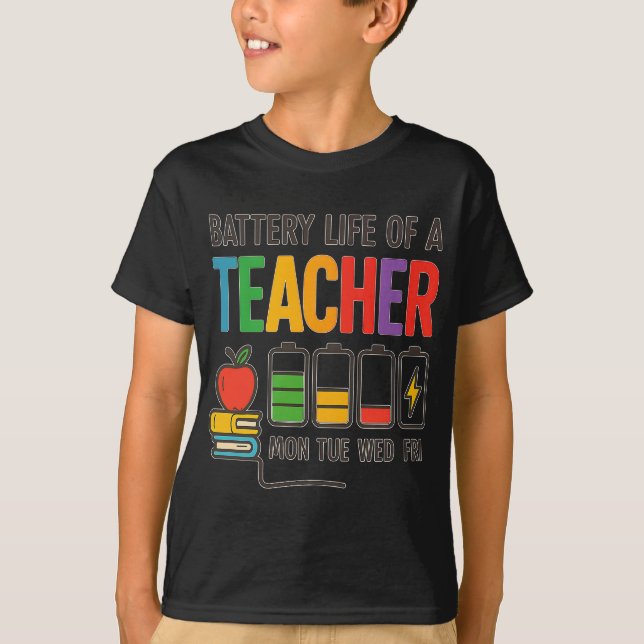 Camiseta Presente de professor na escola, humor educacional (Frente)