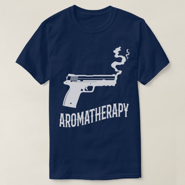 Camiseta Presente de proprietário de Arma Engraçado com Aro (Frente do Design)