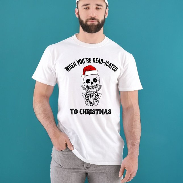 Camiseta Presente de Punheta de Natal Esqueleto Divertido (Criador carregado)