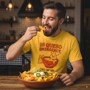 Camiseta Presente De Queijo Engraçado Em Emergência Queso