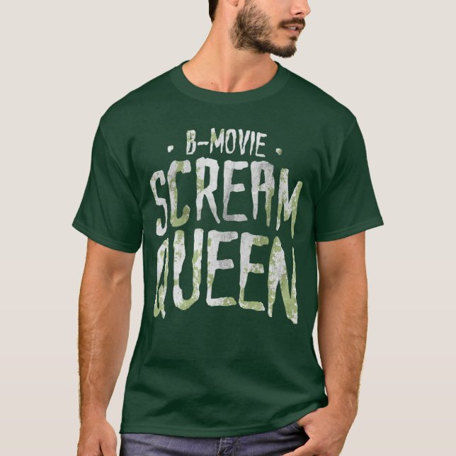 Camiseta Presente de Rainha do Grito de Fã de Filme de Terr (Frente)