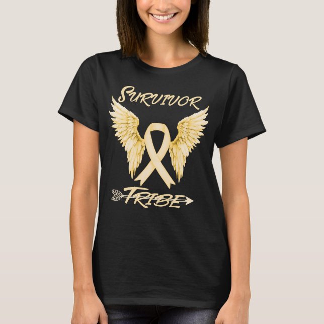 Camiseta presente de reconhecimento de cancer de apêndice d (Frente)