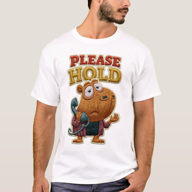 Camiseta Presente de Remendo Emborrachado de Capivara Engra (Frente)