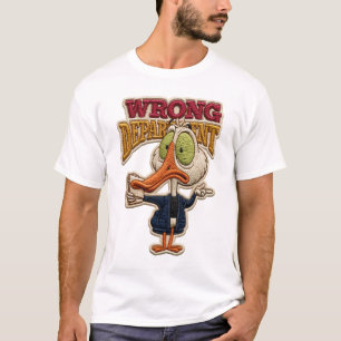 Camiseta Presente de Remendo Embroiderado de Pássaro Engraç