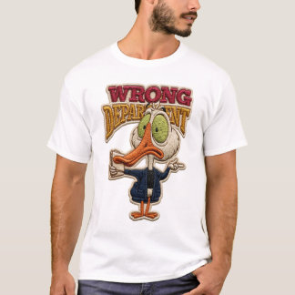 Camiseta Presente de Remendo Embroiderado de Pássaro Engraç