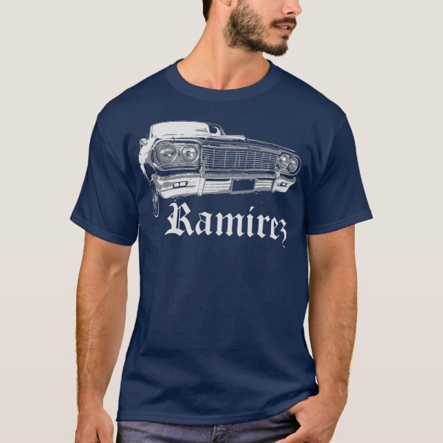 Camiseta Presente de Reunião da Família Ramirez Lowrider Ca (Frente)