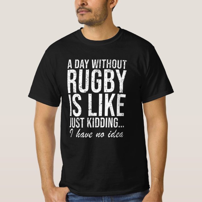 Camiseta Presente de Rugby Engraçado (Frente)