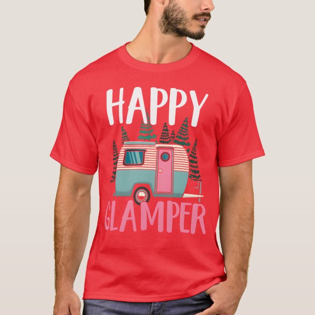 Camiseta Presente de RV Camping Camper Camping Mulheres Fel (Frente)