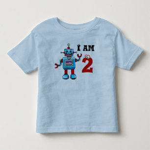 Camiseta presente de segundo aniversário - robô
